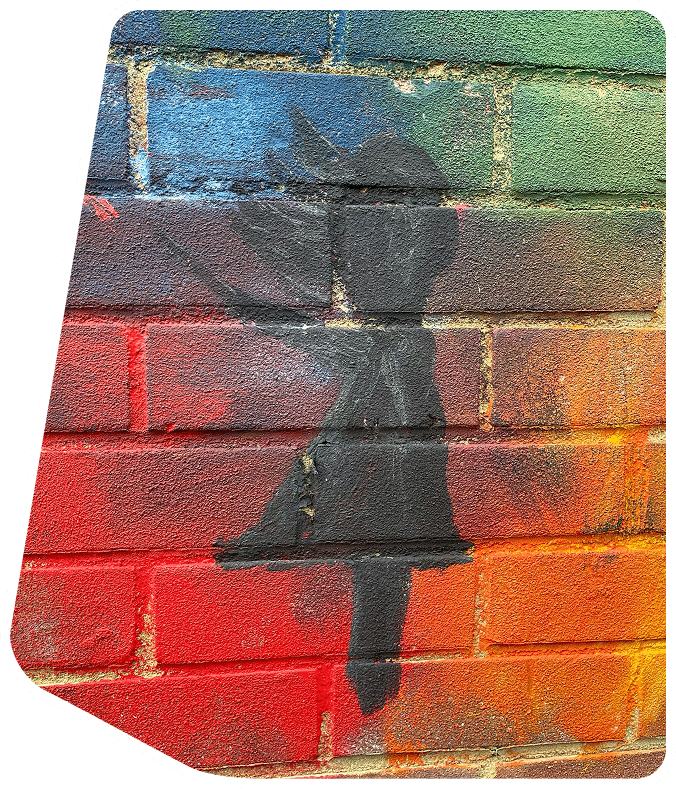 colorful painting of a girl